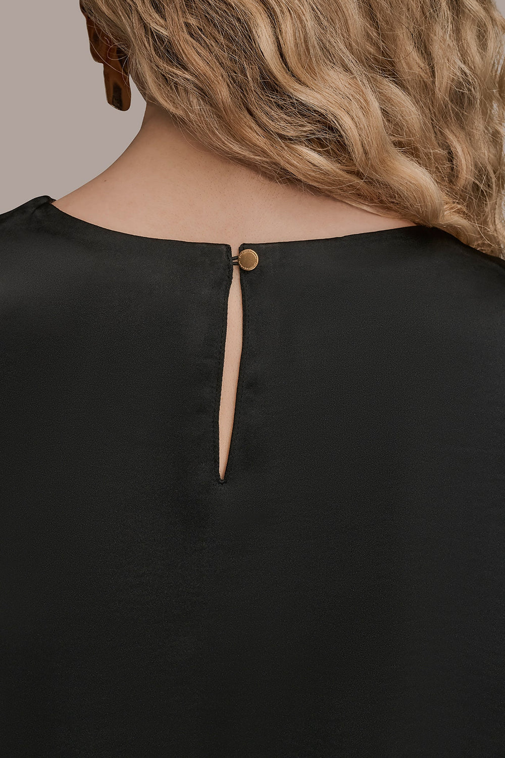Donna Karan | FLORAL-EMBROIDERED BLOUSE