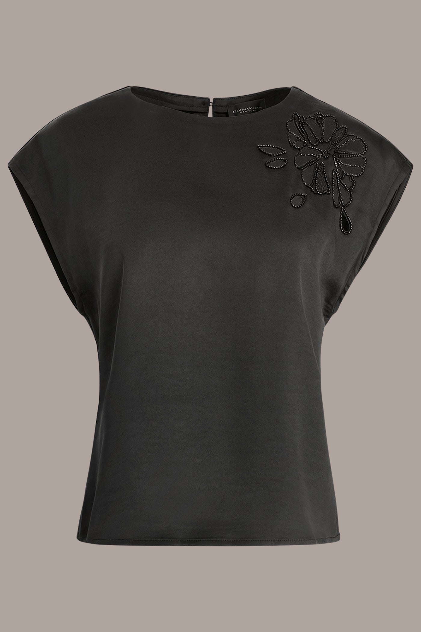Donna Karan | FLORAL-EMBROIDERED BLOUSE
