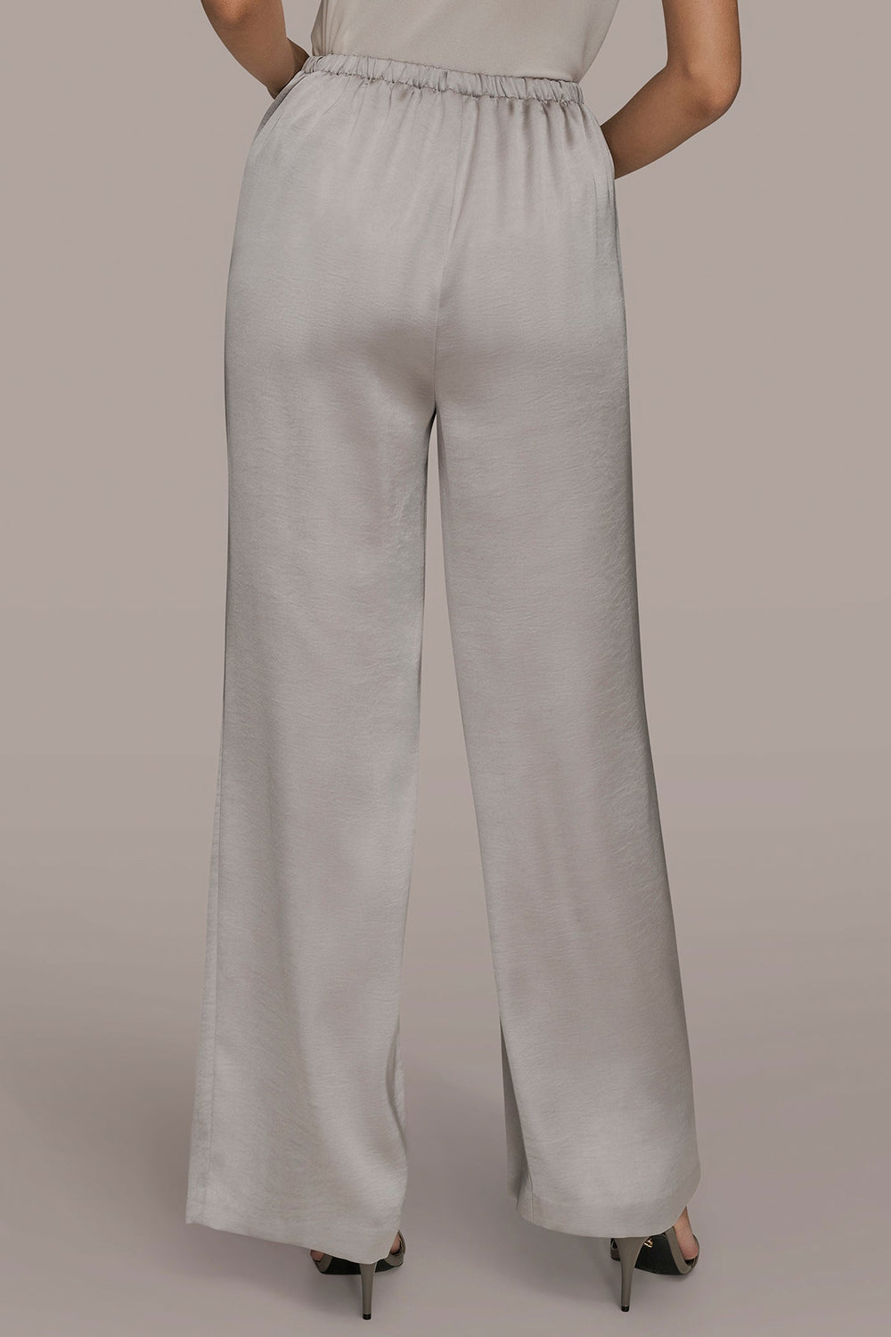 Donna Karan | EXTRA HIGH-RISE SATIN PULL-ON PANT