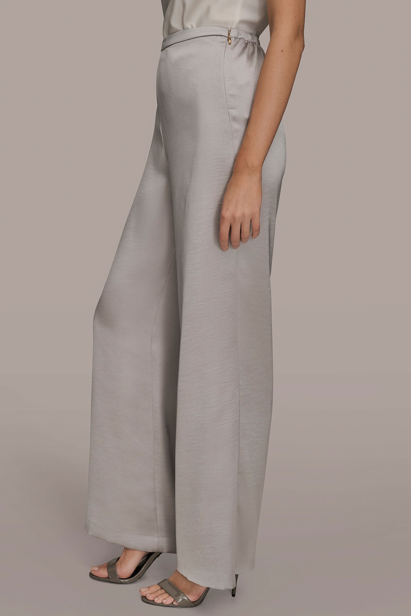 Donna Karan | EXTRA HIGH-RISE SATIN PULL-ON PANT