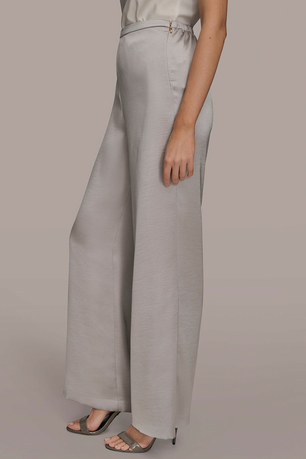 Donna Karan | EXTRA HIGH-RISE SATIN PULL-ON PANT