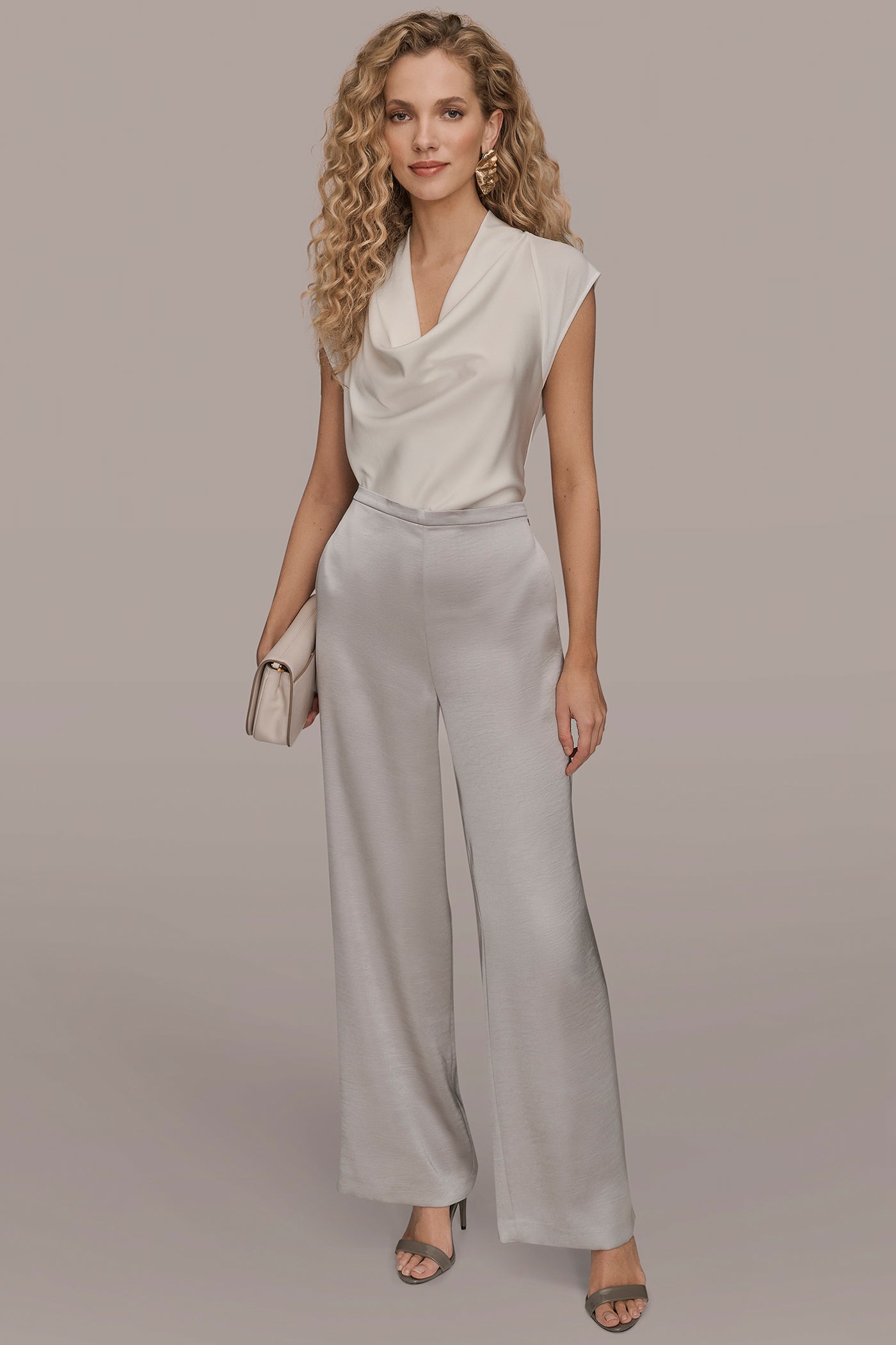 Donna Karan | EXTRA HIGH-RISE SATIN PULL-ON PANT
