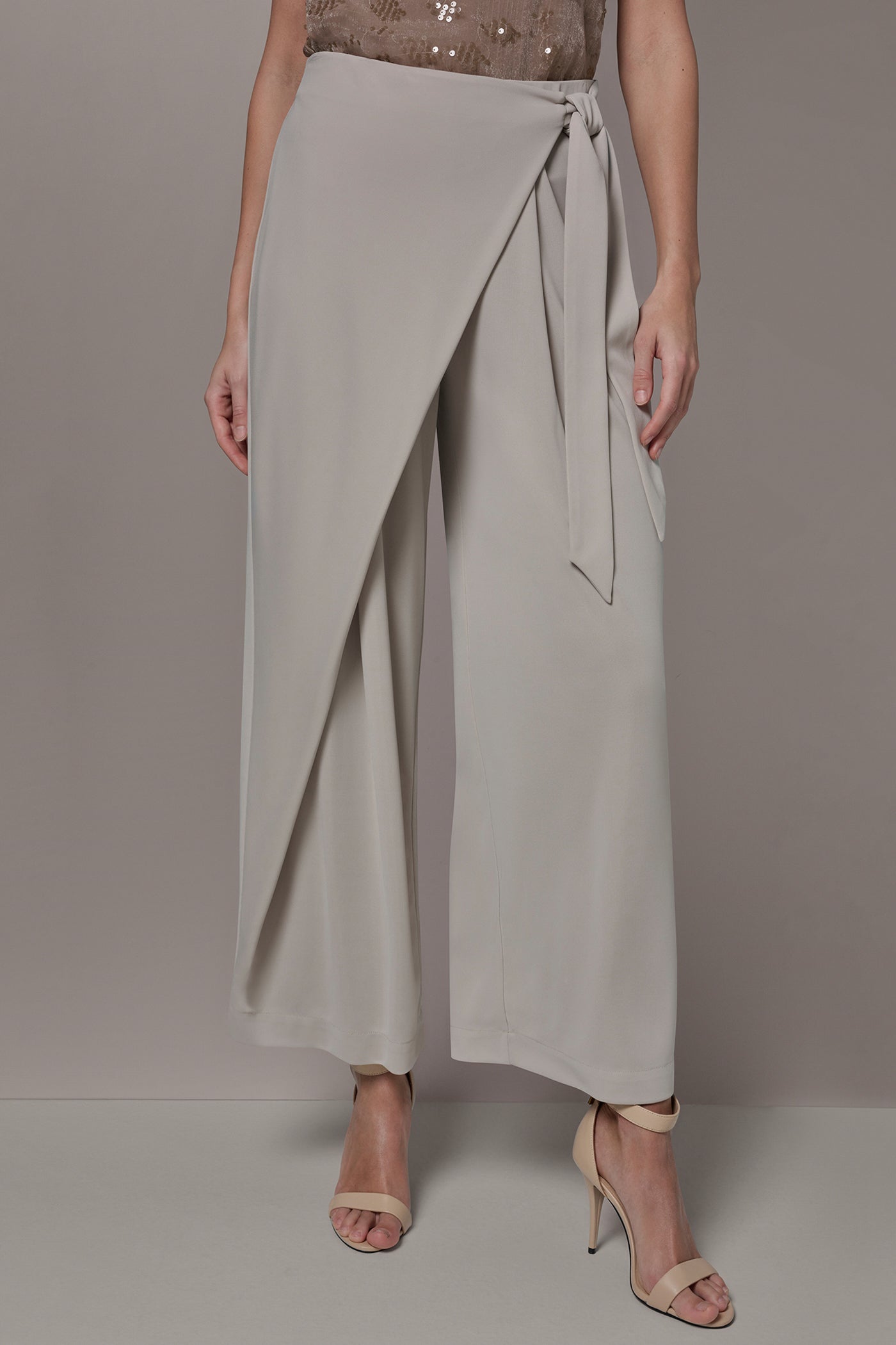Donna Karan | EXTRA HIGH-RISE WRAP OVERLAY RELAXED PANT