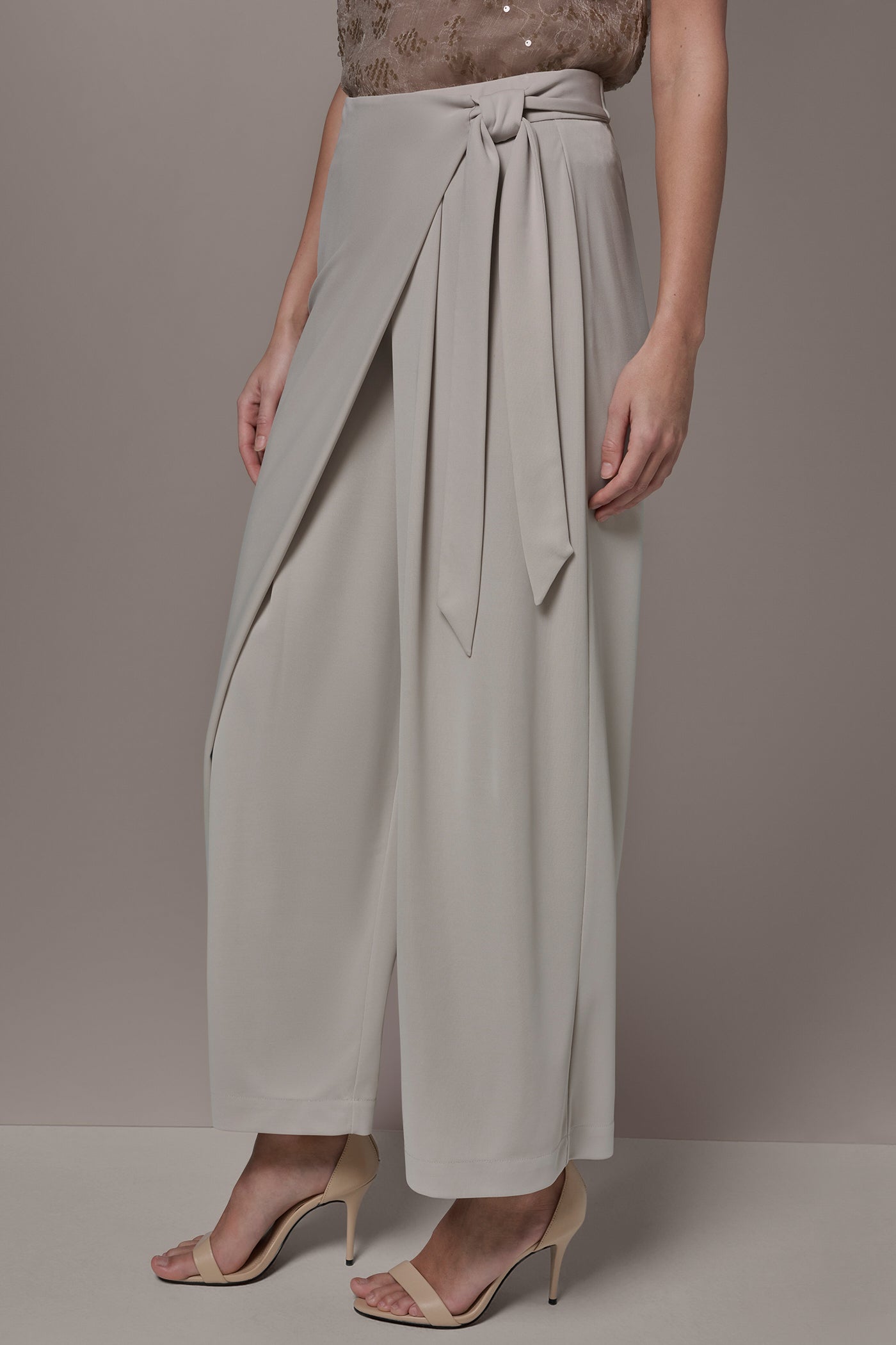 Donna Karan | EXTRA HIGH-RISE WRAP OVERLAY RELAXED PANT